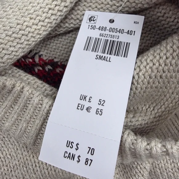 NWT Abercrombie & Fitch Madeline Cowgirl Crewneck Sweater Western Knit Size Sm - Picture 15 of 16